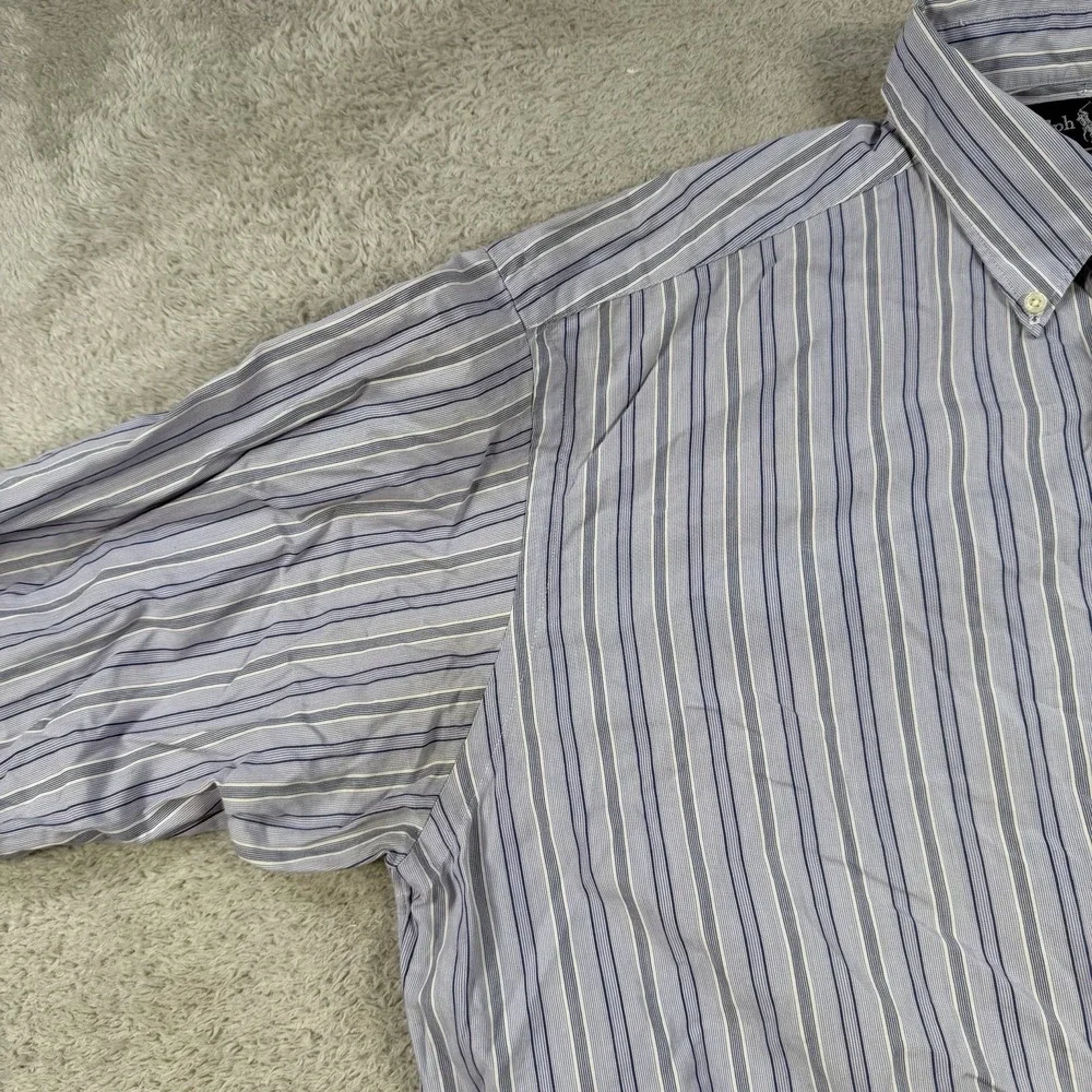 Polo Ralph Lauren Shirt Mens XL Blue Striped McMeel Long Sleeve Button Down Pony
